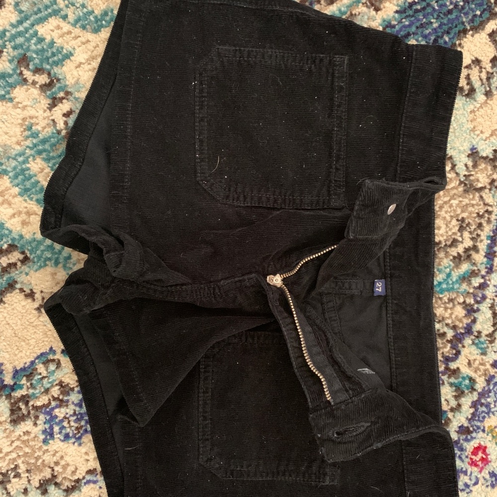 Black corduroy shorts paint speckled size 27